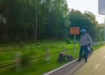Berang Dibunyikan Hon, Lelaki Tetak Penunggang Motosikal Guna Pisau Pemotong Daging