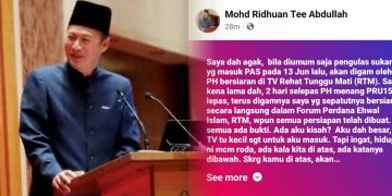 Ridhuan Tee Dakwa Kena ‘Gam’ Lepas PRU-15