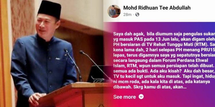 Ridhuan Tee Dakwa Kena ‘Gam’ Lepas PRU-15