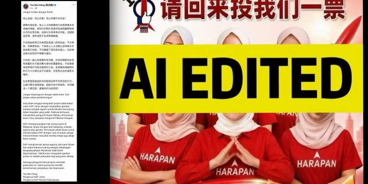 Ubah Poster Calon Wanita DAP Pakai Tudung Perbuatan Keji, Takutkan Pengundi Bukan Melayu Undi PH – Teo Nie Ching