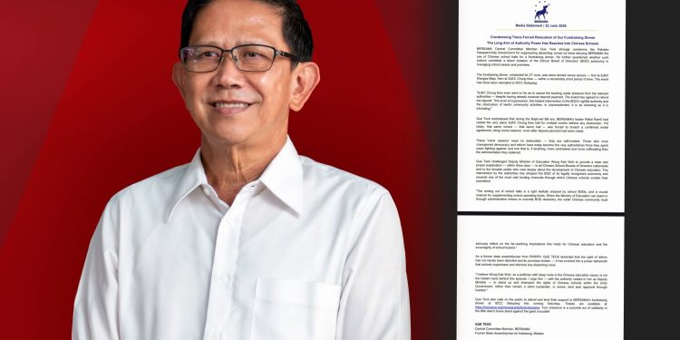 Pemimpin Bersama Kesal Tindakan Kerajaan Perpaduan, Zaman Najib Pembangkang Boleh Guna Dewan Sekolah Cina
