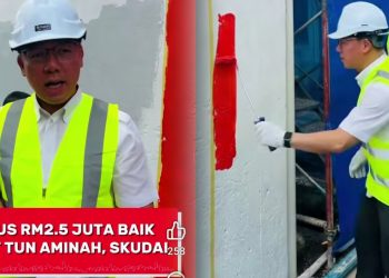Nga Kor Ming Turun Padang Bantu Cat Flat Tun Aminah, Peruntukan Baik Pulih RM2.5 Juta