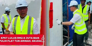 Nga Kor Ming Turun Padang Bantu Cat Flat Tun Aminah, Peruntukan Baik Pulih RM2.5 Juta