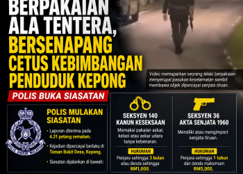 Polis Buka Siasatan Kes Lelaki Berseragam Bawa Senjata Di Kepong