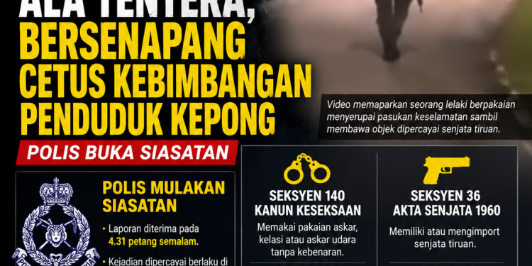 Polis Buka Siasatan Kes Lelaki Berseragam Bawa Senjata Di Kepong