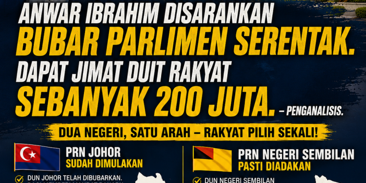 PRN Johor, Negeri Sembilan – Wajarkah Parlimen Juga Dibubar Serentak?