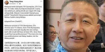 Veteran DAP Kata Melayu Tidak Hilang Kuasa Politik Jika Undi Bumiputera Berpecah