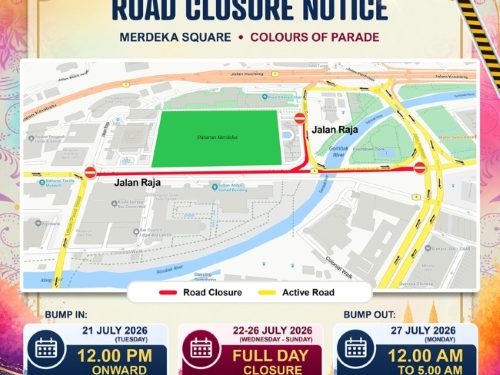 Jalan Raja Ditutup Enam Hari Sempena Citrawarna 2026