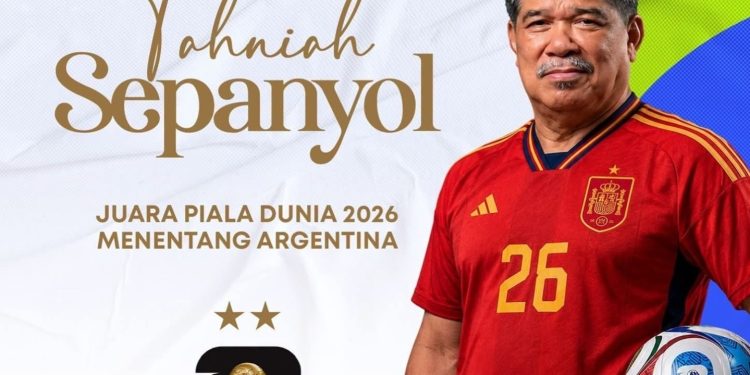 Bang Mat Turut Tersenyum, Raikan Sepanyol Juara Piala Dunia 2026