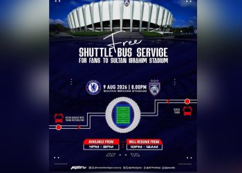 Bas Shuttle Percuma Disediakan Sempena Aksi JDT Vs Chelsea