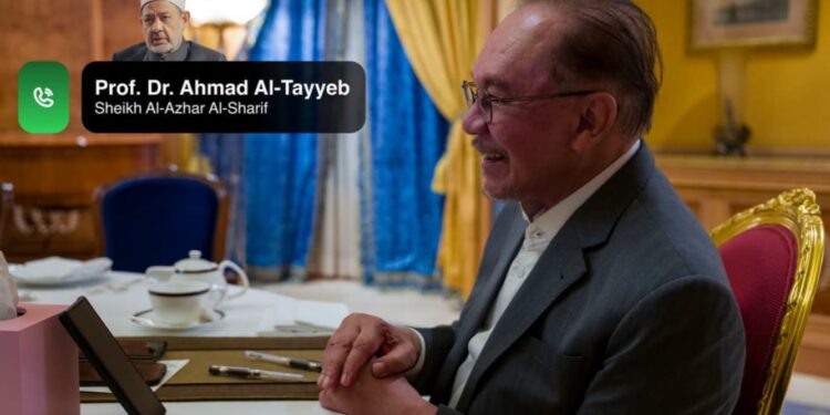 PMX Anwar Terima Panggilan Telefon Sheikh Al-Azhar Al-Sharif
