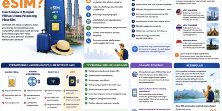 Apa Itu eSIM dan Kenapa Ia Menjadi Pilihan Utama Pelancong Masa Kini