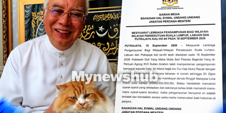 Najib Dapat Pengampunan Bersyarat Jalani Tahanan Rumah