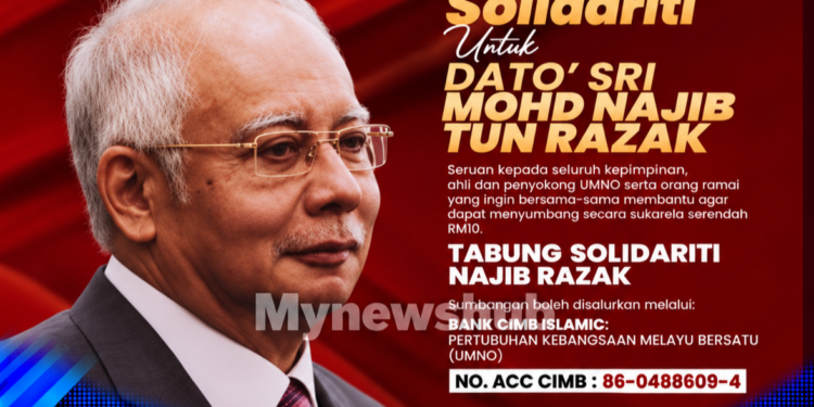 Tabung Solidariti Najib Razak Cecah RM1 Juta Dalam Tempoh Kurang 24 Jam