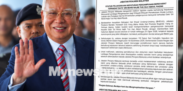 Jabatan Penjara Belum Terima Pemakluman Rasmi Laksana Tahanan Rumah Najib
