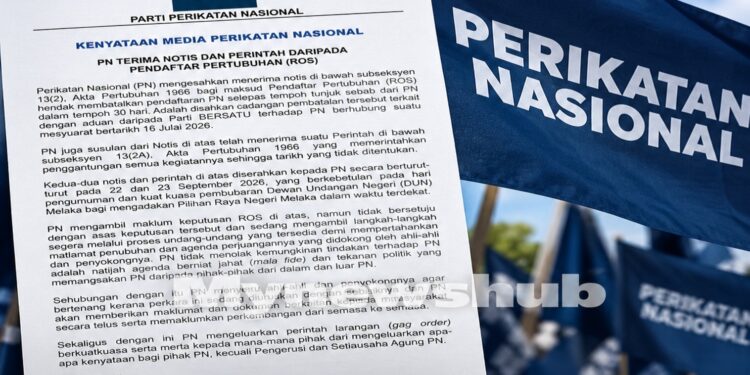 PN Sahkan Terima Notis ROS Cadangan Batalkan Pendaftaran, Semua Kegiatan Digantung