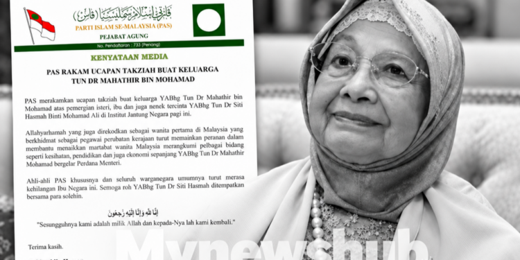 PAS Rakam Takziah Pemergian Tun Dr Siti Hasmah, Kehilangan Dirasai Rakyat Malaysia