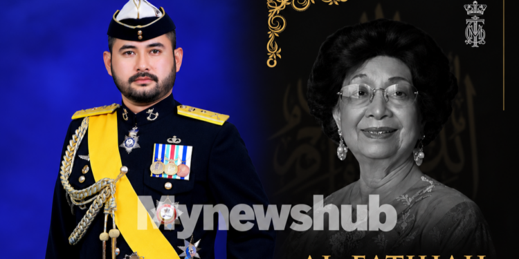 Pemangku Sultan Johor Zahir Takziah Pemergian Allahyarhamah Tun Dr Siti Hasmah