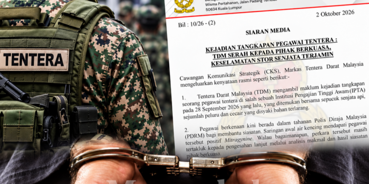 Pegawai Tentera Ditahan Bersama Senjata Api Di IPTA, TDM Sahkan Stor Senjata Lengkap