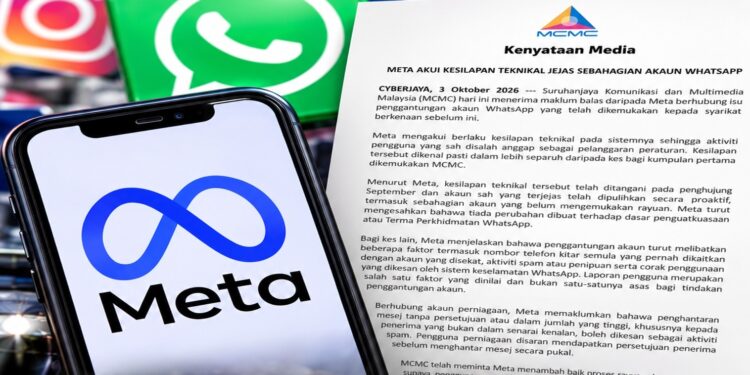 Meta Akui Kesilapan Teknikal Jejas Sebahagian Akaun WhatsApp