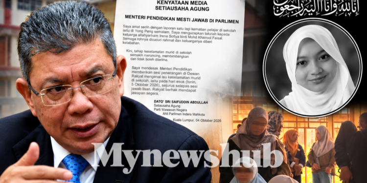 Tahap Keselamatan Sekolah Semakin Meruncing, Rakyat Berhak Dapat Jawapan Segera – Saifuddin