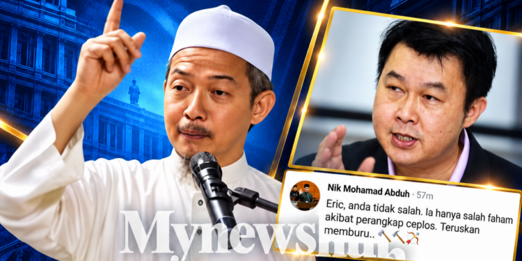 Nik Abduh Pertahan Eric Lim Sian See: “Anda Tidak Salah, Hanya Salah Faham Akibat Perangkap Ceplos, Teruskan Memburu”