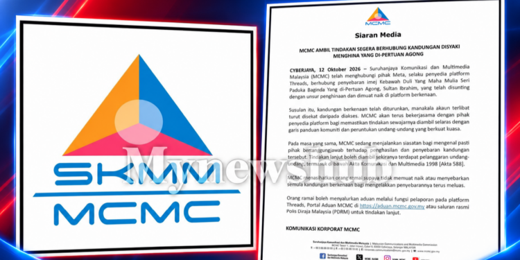 MCMC Turunkan Kandungan Hina Yang di-Pertuan Agong, Akaun Threads Disekat