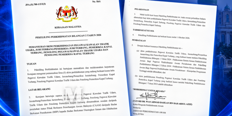 Kerajaan Mansuh 5 Skim Perkhidmatan Penerbangan Berkuat Kuasa 1 Oktober, Tiada Lagi Pelantikan Baharu