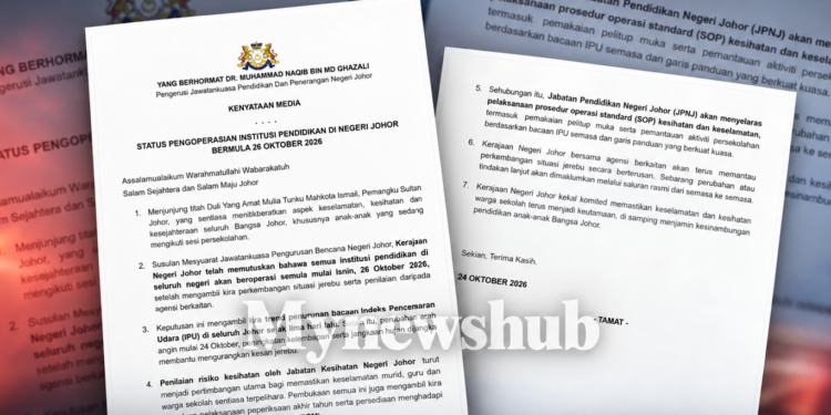 Semua Institusi Pendidikan Di Johor Beroperasi Semula Isnin Ini Susulan Penurunan IPU