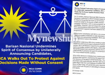 MCA Dakwa BN Melaka Ketepikan Semangat Muafakat