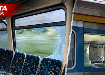 KTMB Sahkan Tingkap Tren Komuter Utara Pecah Akibat Perbuatan Vandalisme