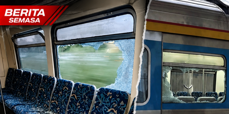 KTMB Sahkan Tingkap Tren Komuter Utara Pecah Akibat Perbuatan Vandalisme